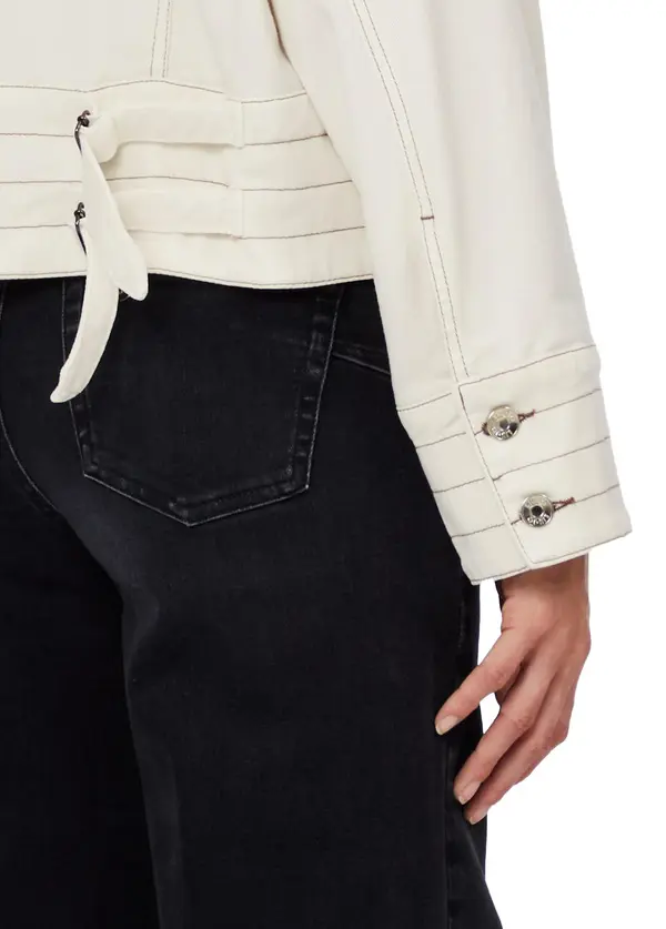 Studded Cropped Denim Jacket 3 Image