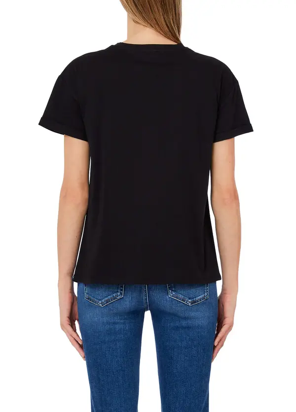 T-Shirt With Jewelled Pocket 2 Image