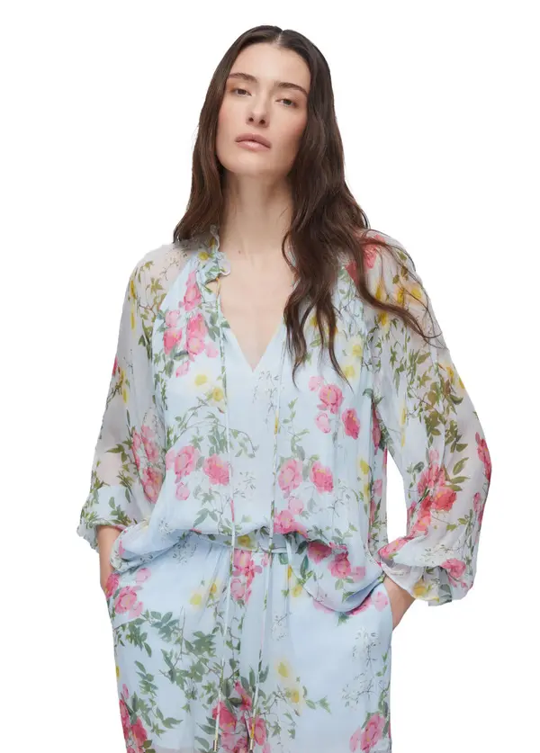 Long sleeves Floral Blouse 3 Image