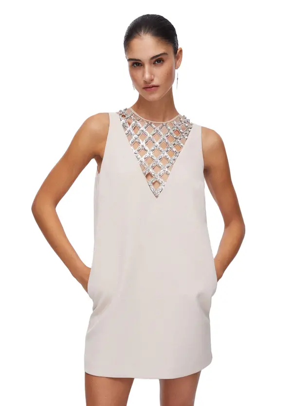 Short Dress with Bejewelled Embellishment 2 Image