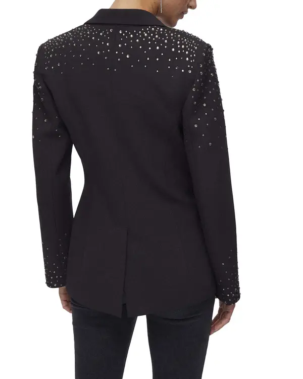 Slim Fit Blazer with Jewel Embroidery 2 Image