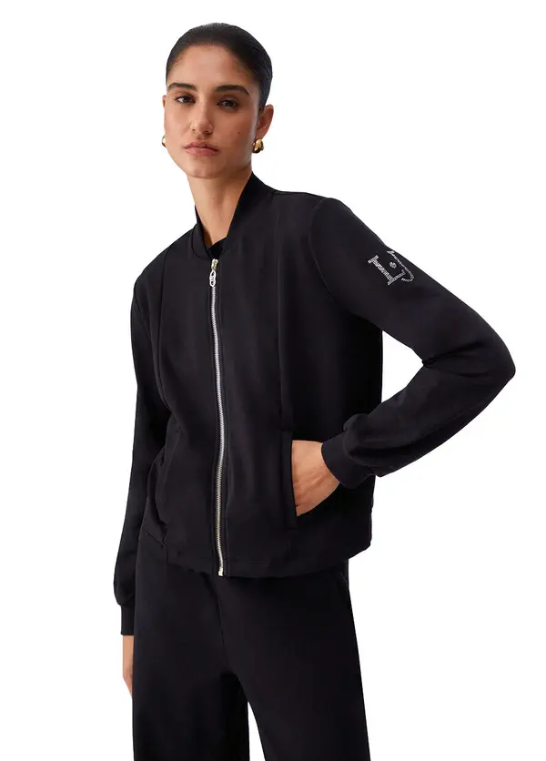 Zip-up Sweatshirt with Flared Trouserd Set 1 Image