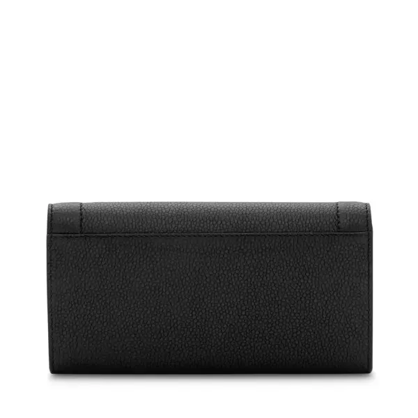 Slim Flap Leather Wallet - Black 2 Image