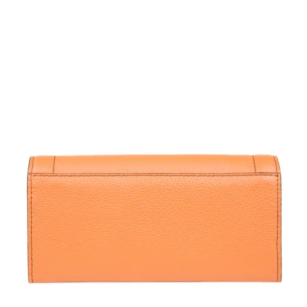 Slim Flap Leather Wallet - Camel 1 Image