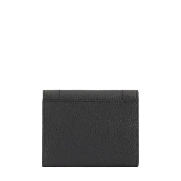 Compact Medium Wallet with Flap - Black  1 Image