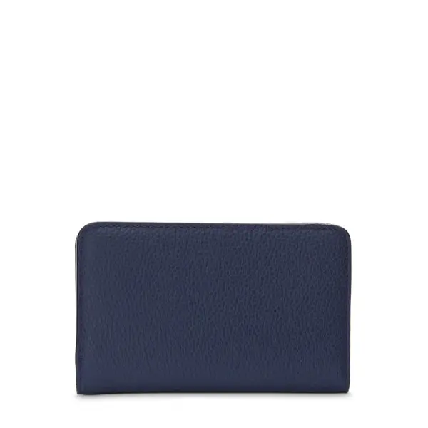 Compact Rectangular Zipped Wallet - Navy 3 Image