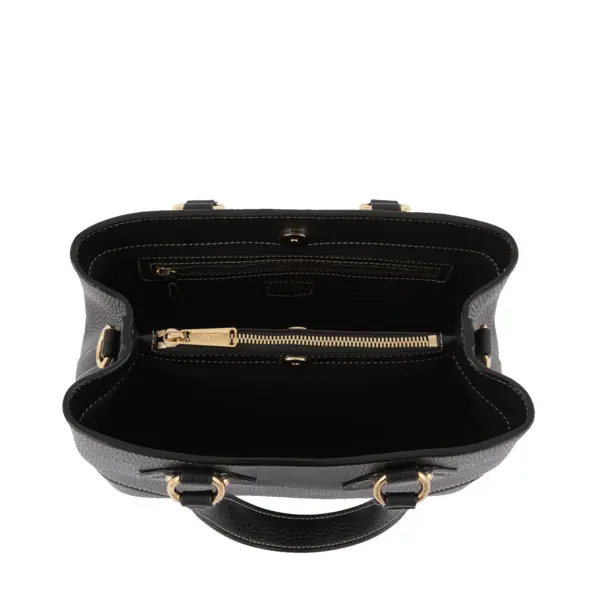 Black Neo IZY Leather Tote Bag 2 Image