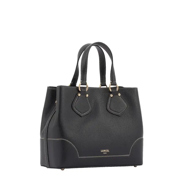 Black Neo IZY Leather Tote Bag 3 Image