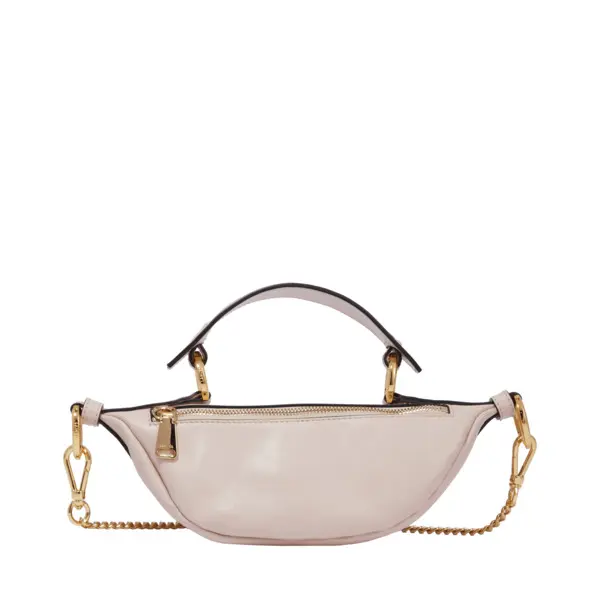 Mini Origami Smooth Leather Crossbody Bag - Light Pink  2 Image