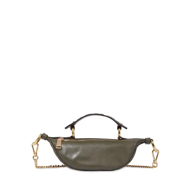 Mini Origami Smooth Leather Crossbody Bag - Dark Khaki 2 Image