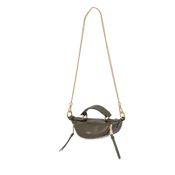 Mini Origami Smooth Leather Crossbody Bag - Dark Khaki 3 Image