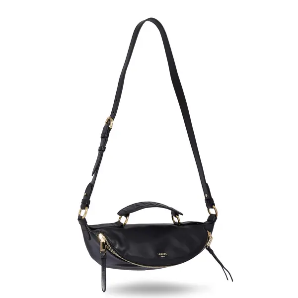 Mini Origami Smooth Leather Crossbody Bag - Black 1 Image