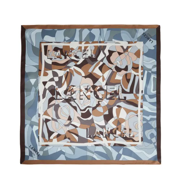 Puzzle Motif Square Silk Scarf 70 X70cm 1 Image