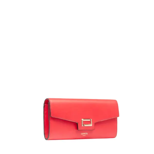 Red Long Angele Leather Wallet 1 Image