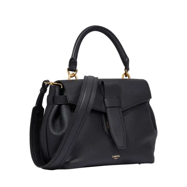 Black Grained Leather Small Handbag 1 Image