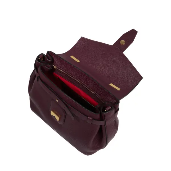 Cassis Grained Leather Small Handbag 2 Image