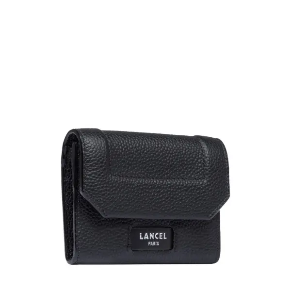 Grained Leather Mini Flap Wallet 1 Image