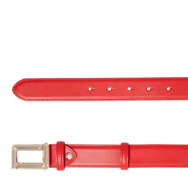 Red Smooth Leather Angele Belt 1 Image