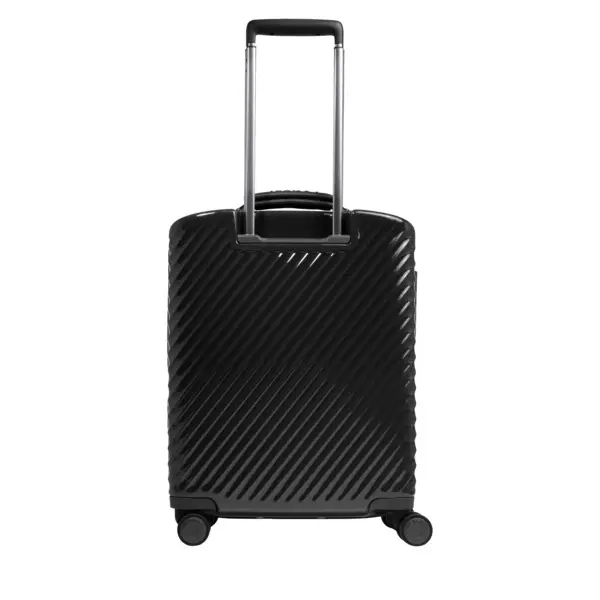 Black Polycarbonate Cabin Suitcase with Textile lining 1 Image