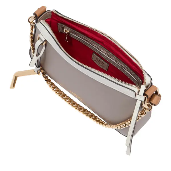 Dual Color Leather Shoulder Bag 1 Image