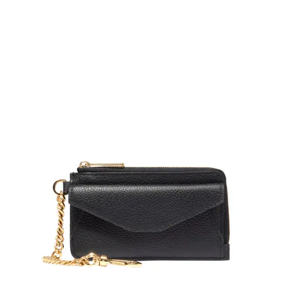 Black Leather Envelope Style Wallet 1 Image