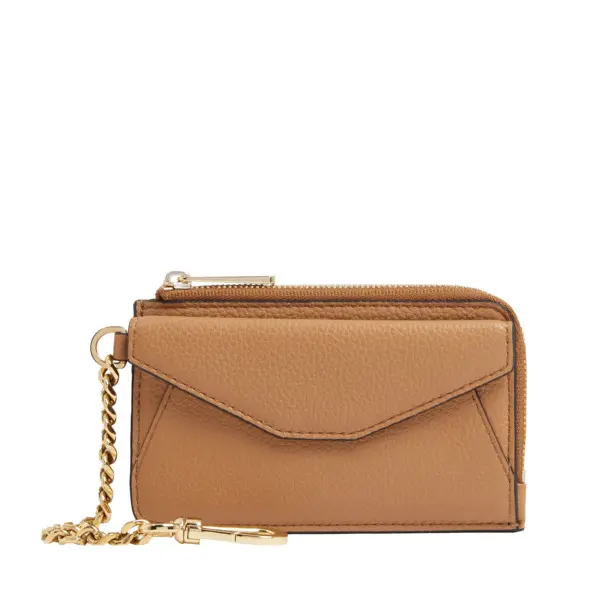 Camel Leather Envelope Style Wallet 1 Image