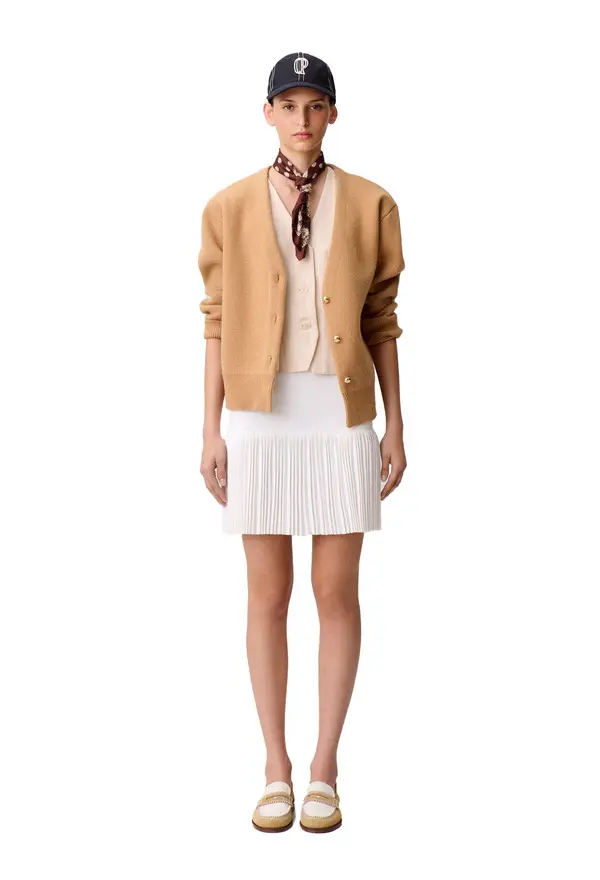 Short Pleated Knit Skirt 2 Image