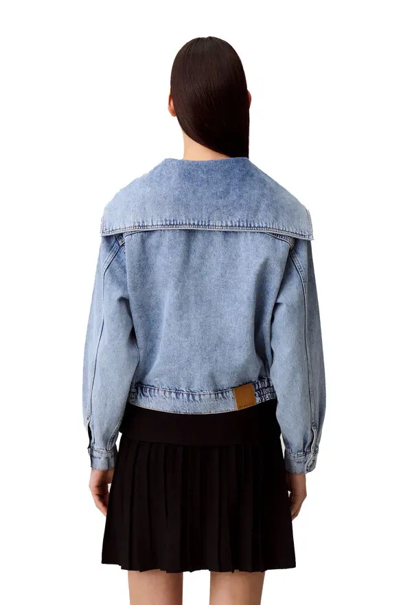Contrast Stitch Denim Jacket 3 Image