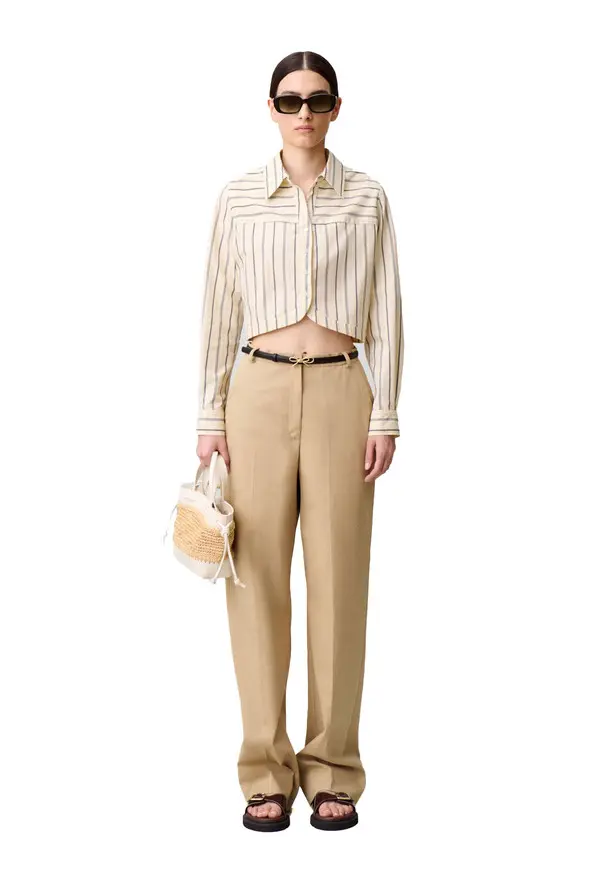 Short-Cut Striped Shirt 1 Image