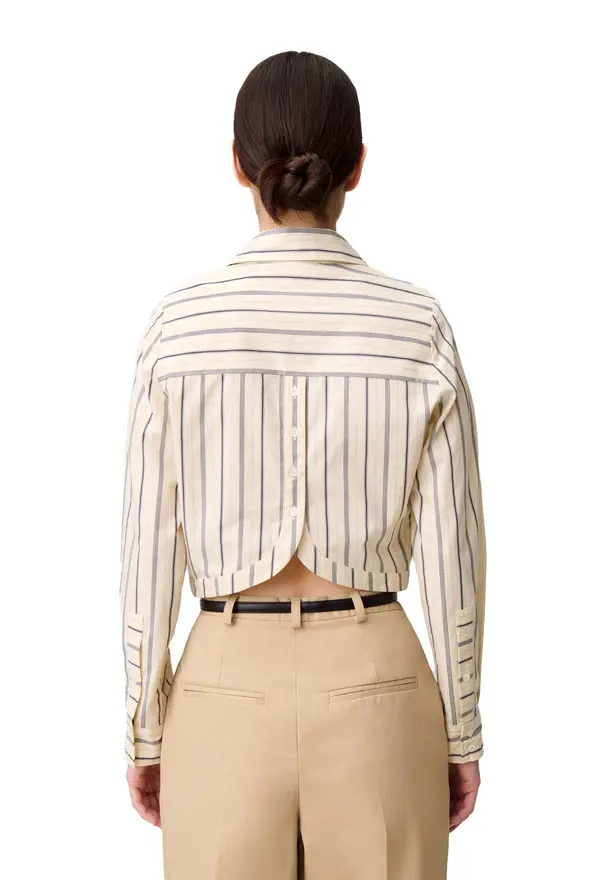 Short-Cut Striped Shirt 2 Image