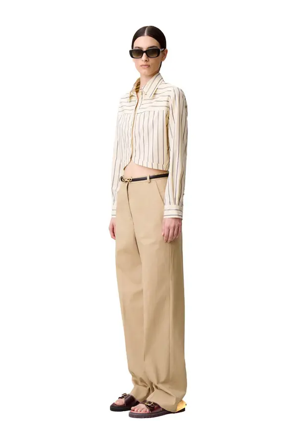 Short-Cut Striped Shirt 3 Image