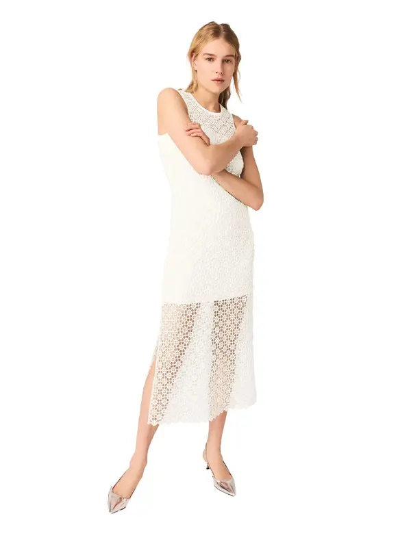 Rhinestone Crochet Maxi Dress 3 Image