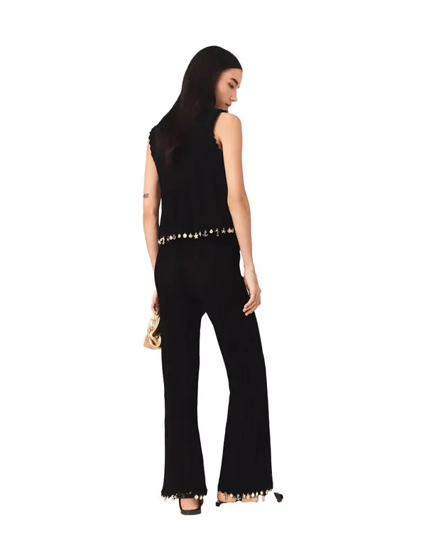 Gold-Embellished Knit Cardigan 3 Image