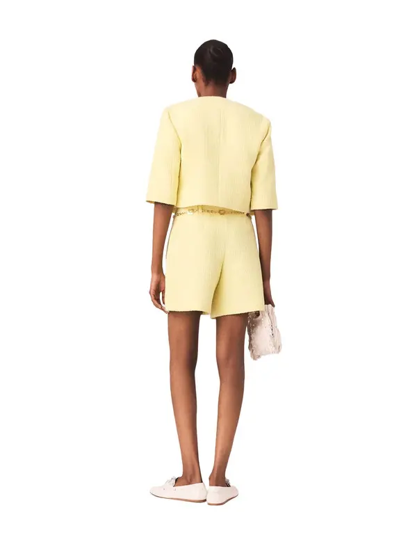 Tweed Shorts with Pockets 3 Image