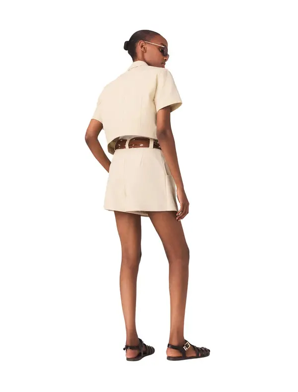 Short-Sleeved Cropped Jacket 3 Image