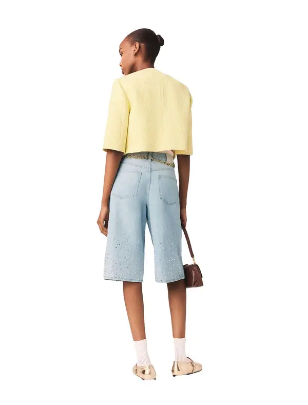 Short-Sleeved Tweed Jacket 2 Image