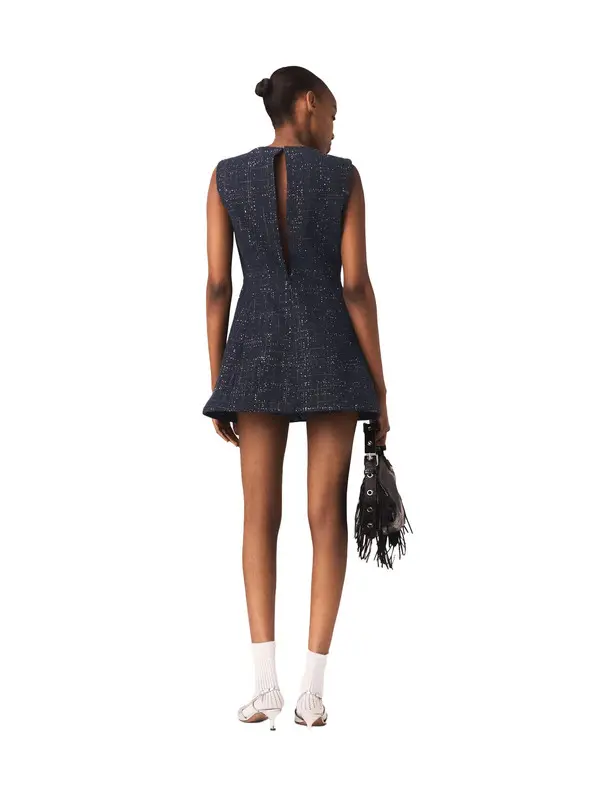 Playsuit V-neck Tweed Playsuit Dress 2 Image