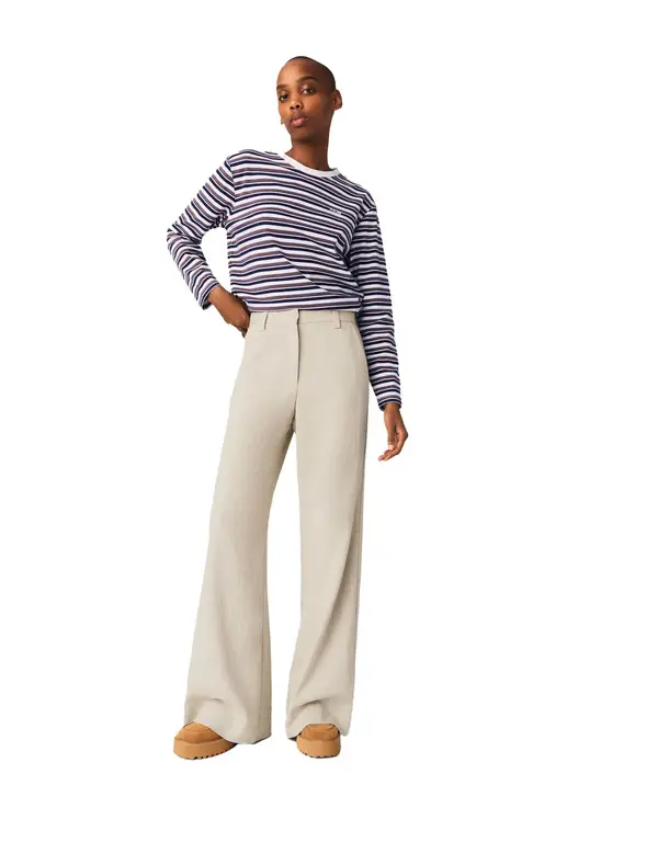 Wide Leg Suit Trousers 1 Image