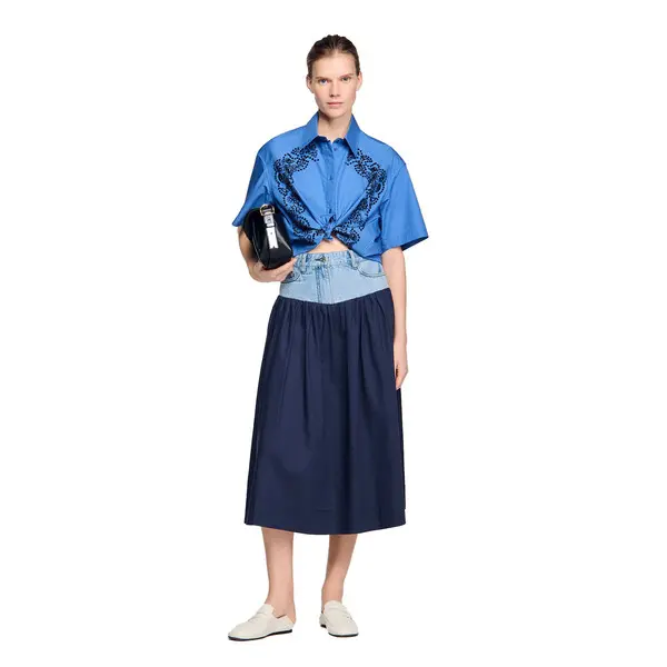 Embroidered And Beaded Short Sleeve Shirt 2 Image