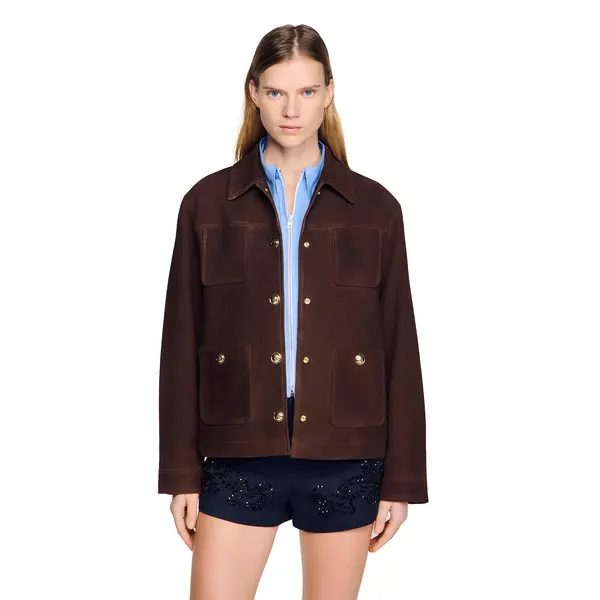 Straight-cut Suede Jacket 2 Image