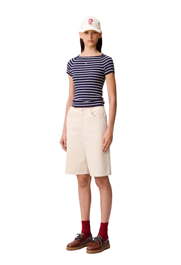 Denim Berdmuda Shorts  2 Image