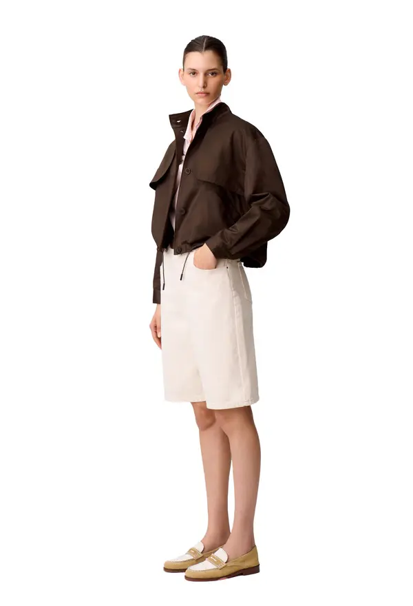 Wide Fit Satin Effect Jacket 1 Image