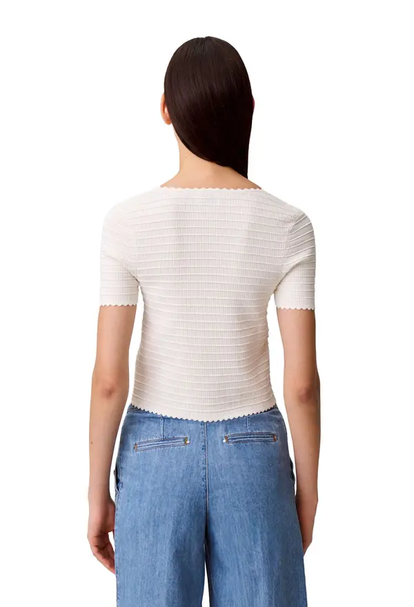 Striped Short-sleeved Jumper  3 Image