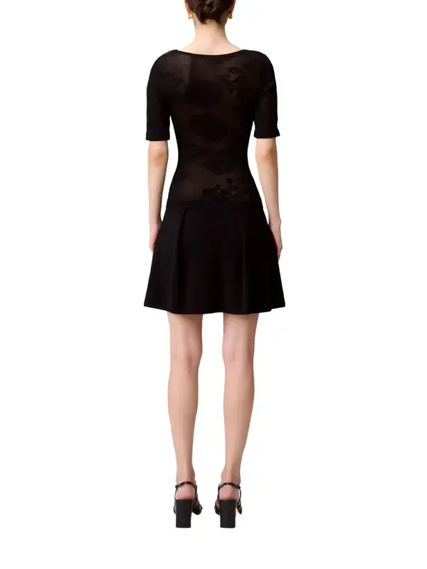 Button-fastening Short Sleeve  Mini Dress 3 Image