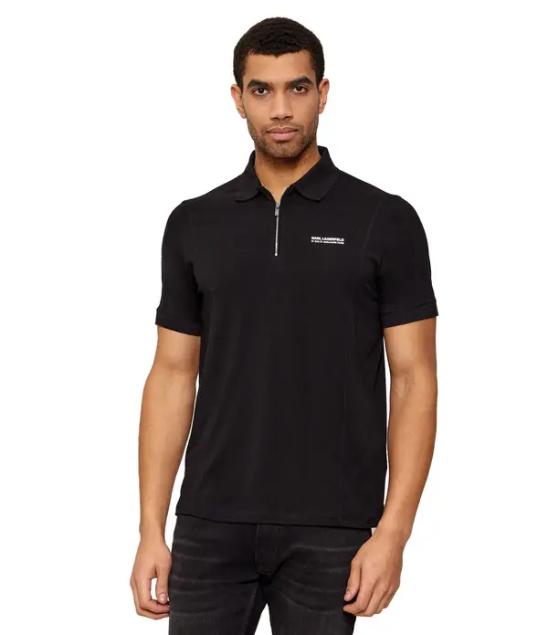 Regular Fit Short Sleeve Polo with Zip 3 Image