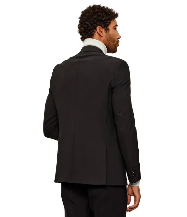 Slim-Fit Suit Blazer with Zipper Detail 3 Image