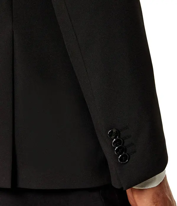 Slim-Fit Suit Blazer with Zipper Detail 4 Image