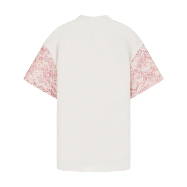 Logo Short Sleeve Dress with Chevron Sleeves 1 Image