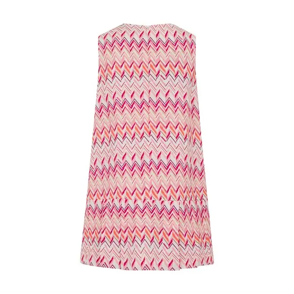 Sleeveless Pleated Zig Zag Dress 1 Image