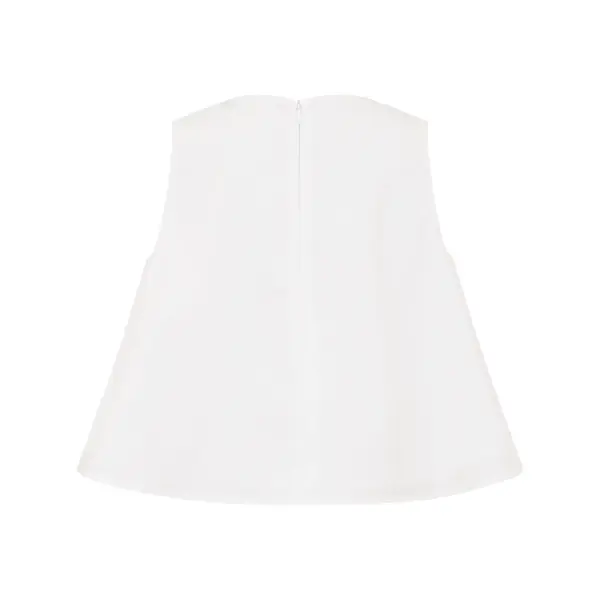 Cotton Poplin Top with Zigzag Yoke 1 Image